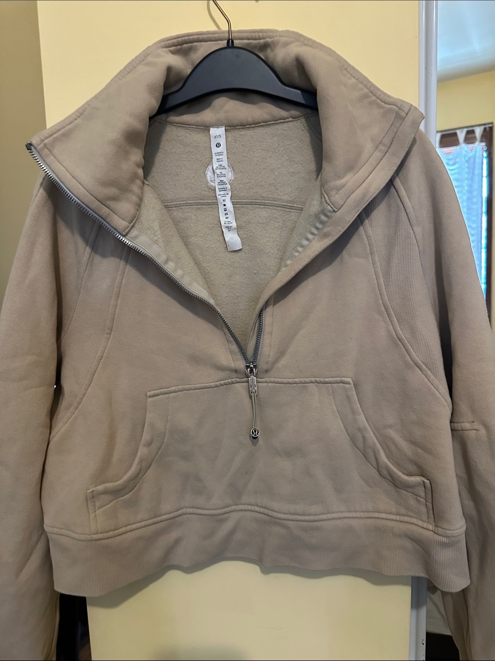 lululemon athletica Beige Half-Zip Pullover Jacket